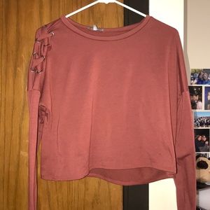 Burnt Orange Cropped Sweater